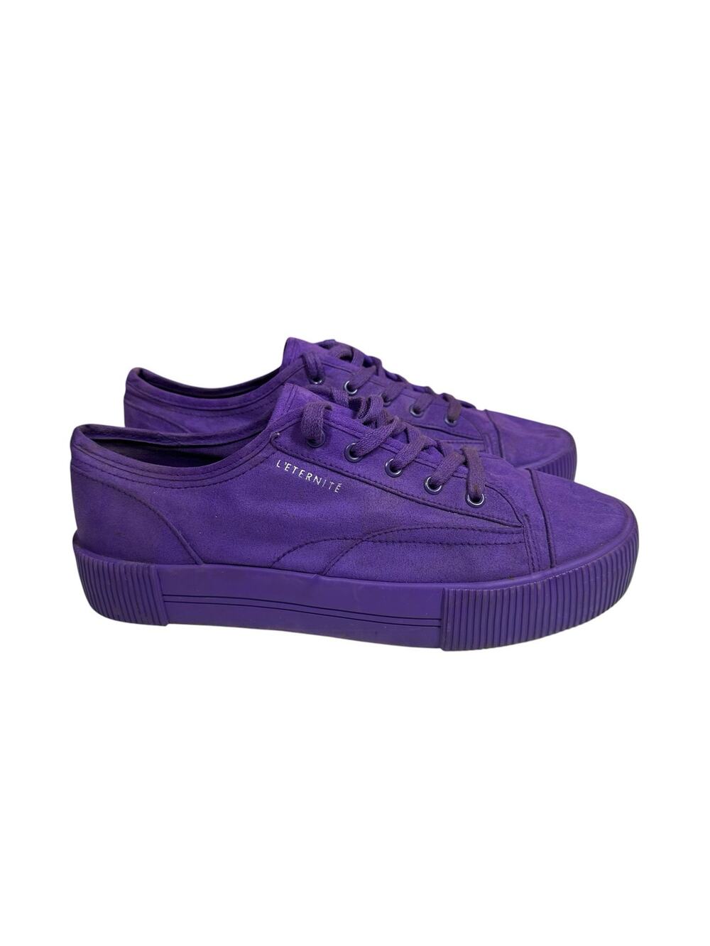 L’Eternite Purple Faux‎ Suede Shoes Sneakers Divided H&M Womens Size 8.5 EU 40